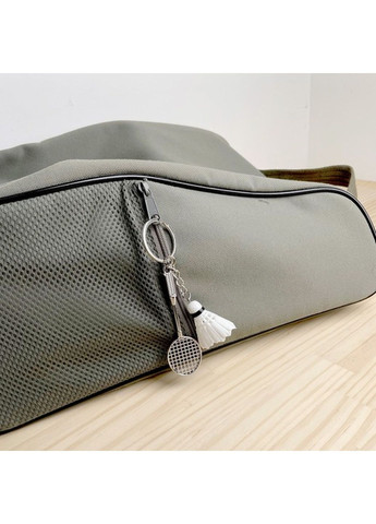 Брелок для ключів Бадмінтон спортивний металевий Білий 99_7_0_1C No Brand (367738723)