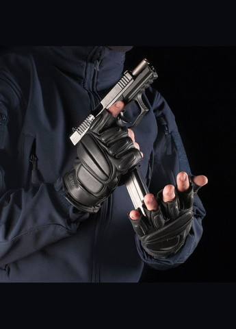 Рукавички безпалі шкіряні Assault Tactical Mk.1 Black M-TAC (315338961)