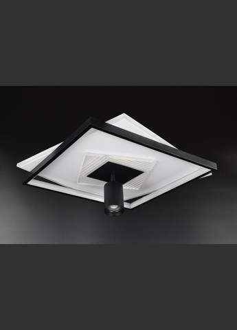 Люстра светодиодная потолочная LED светильник для квартиры на потолок лэд с пультом 26565 Черный 10х46х46 см. Sunnysky (364495388)