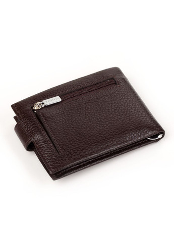 Гаманець затиск для грошей шкіряний 0944-39 коричневий Karya (292144559)