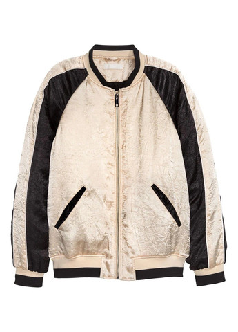 Комбінована демісезонна куртка бомбер H&M