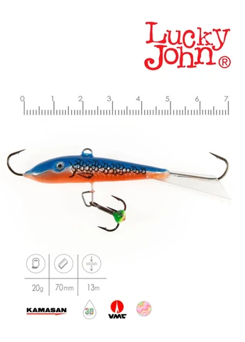 Балансир Lucky John Fin 5 50 мм 11 г морозостійкий пластик колір 45H No Brand (402455786)