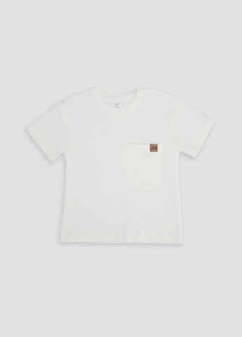 Молочний літній костюм з шортами для хлопчика колір молочний cb-00243612 Difa