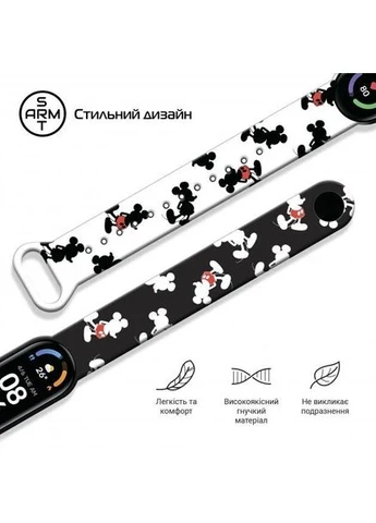 Ремешок Xiaomi Mi Band 6/5 Mickey Siluet Black (ARM59256) ArmorStandart (323089405)