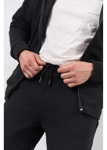 Мужской спортивный костюм на флисе, теплый на замке Black No Brand (366742197)