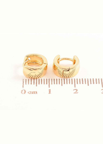 Сережки Позолота 18K колечка «Класика, шир. 5мм" ø 10мм (252420) Xuping Jewelry (356458383)