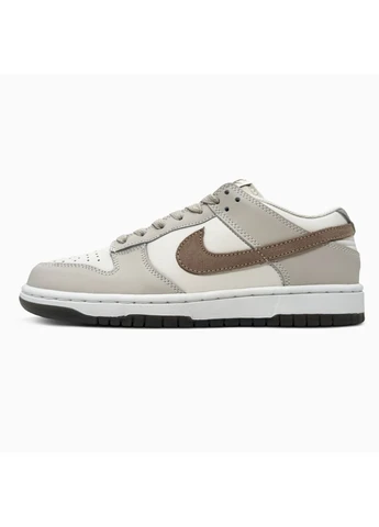 Серые демисезонные кроссовки мужские и женские nike sb dunk low grey white brown | найк сб данк низкие серые No Brand