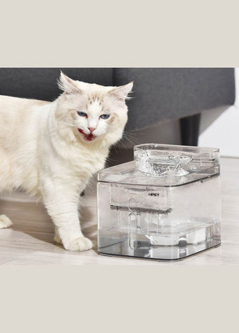 Питний фонтан для котів і собак WF020TP 3L, поїлка для кота і собак з фільтром Прозорий NPET (299915590)