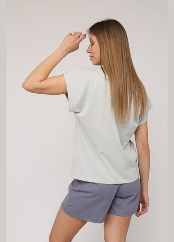 Графитовая женская пижама с шортами цвет графитовый цб-00275547 Yuki