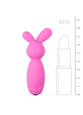 ET103PNK Мини-вибратор для клитора Vibrating Mini Bunny, 8 см х 2 см EasyToys (290850893)