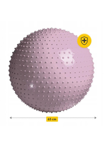 М'яч для фітнесу (фітбол) 65 см масажний Anti-Burst 4FJ0617 Pink 4FIZJO (292849286)