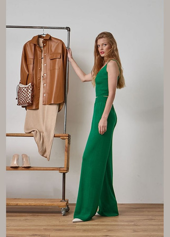 Жіночий укорочений в'язаний топ у рубчик (1632) Triko Bakh (334710385)