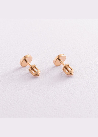 Серьги - пусеты Love в желтом золоте с07699 Oniks (264024565)