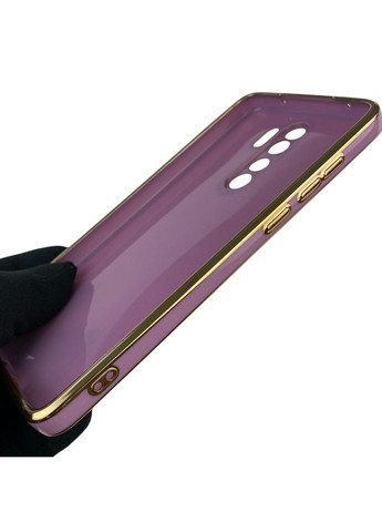 Чохол для Redmi Note 8 Pro глянцевий з кільцем MagSafe із золотою окантовкою на сяомі редмі нот 8 про чорничний gs1 Xiaomi (366229422)