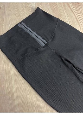 Лосини жіночі D2 корсет на гачках в рубчик тонкі чорні Kenalin (326336372)