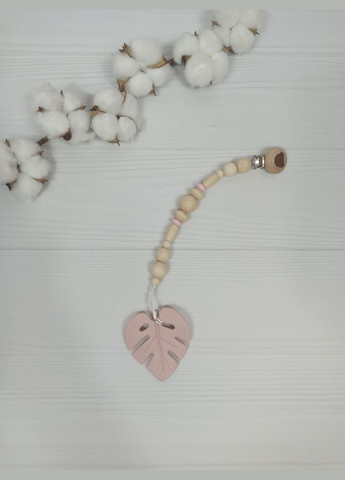 Підвіска гризунок "Листочок" + Еко гризунок "Шухкаючі вушка" Зайчик на галявині a.l.babybox Рожевий No Brand (315488022)