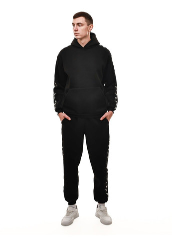 Чорний зимній костюм спортивний чоловічий No Brand