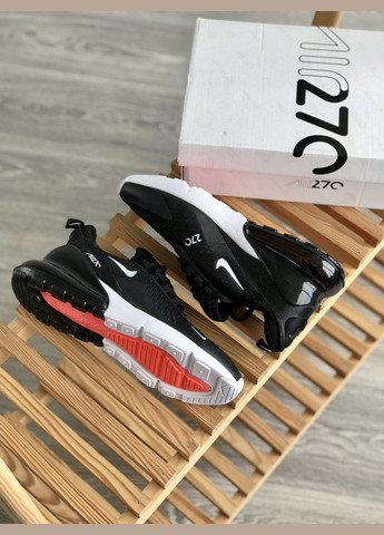 Кросівки жіночі і чоловічі Nike Air Max 270 black white | Найк Аір Макс 270 чорні білі No Brand чорно-білі демісезони (307288644)