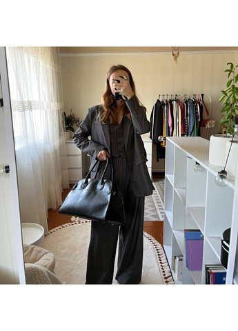 Классическая большая сумка черного цвета с эко кожи. No Brand (362588069)