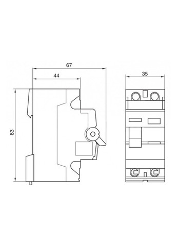 Дифференциальное реле УЗО CD225J 2P 25A 30mA тип A устройство защитного отключения дифреле (3352) Hager (295044449)