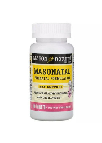 Masonatal Prenatal Formulation 100 Tabs Mason Natural (288050778)