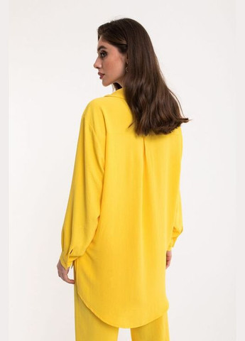 Жовта блуза віскоза жатка якраво-жовта Vovk
