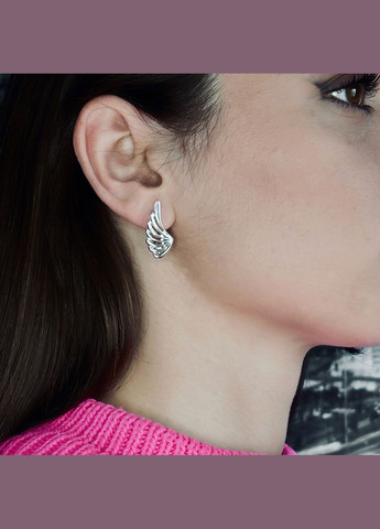 Жіночі срібні сережки "Крило" Family Jewelry House (324627494)