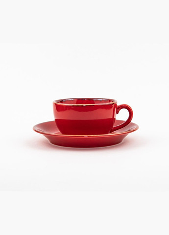 Набор кофейный чашка 207мл с блюдцем 16см Seasons Red 222105 Porland (277949143)