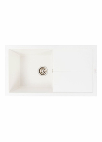 Гранитная мойка для кухни 7843 SOLID матовая Белая Valeso (336937521)