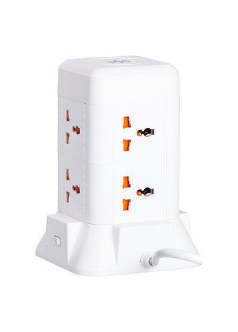 Сетевой фильтр удлинитель 4.8 м с лампой на 6 универсальных розеток с 2 USB, 1 Type-C, беспроводная зарядка HP-5-3MF Jooki (360921231)