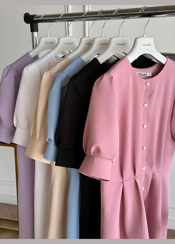 Бежевое праздничный, коктейльное, повседневный, кэжуал, вечернее женское нежное розовое платье с пуговицами в стиле олд мани, old money Україна однотонное