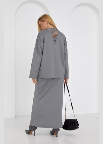 Жіночий спідничний костюм з оригінальним декором Liton (296658507)