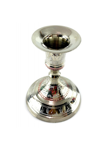 Свічник бронзовий хромований кольоровий (9,5 х 4,7 х 7.5 см) No Brand (317042003)