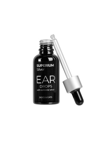 Капли ушные Сильвер с коллоидным серебром для котов и собак, 30 мл (9105) Superium (362410030)