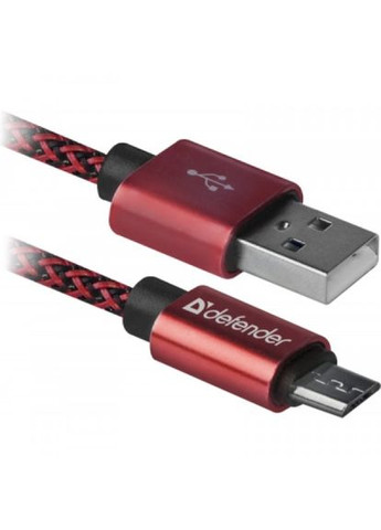 Дата кабель USB 2.0 AM to Micro 5P 1.0m USB0803T red (87801) Defender usb 2.0 am to micro 5p 1.0m usb08-03t red (268139634)