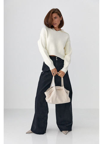 Джемпер в рубчик с отложным воротником Lurex (359479899)