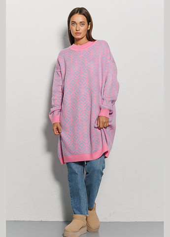 Розовое вязаное платье oversize Arjen