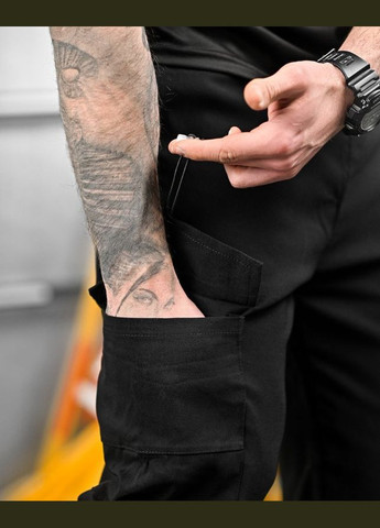 Міські карго штани чорні No Brand (346052516)