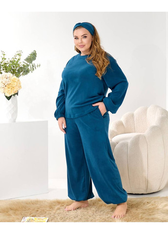 Морской волны зимняя домашний комплект тройка (костюм+чалма) Fashion