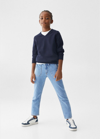 Синий зимний джемпер для мальчика 9815 140 см синий 73328 Mango