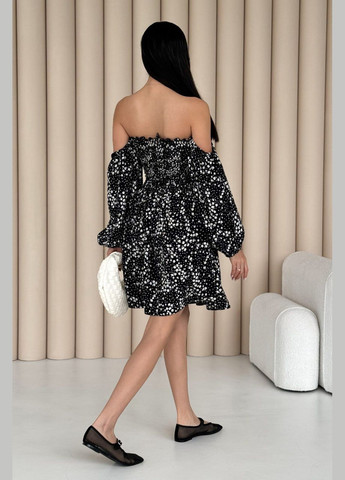 Черное повседневный, кэжуал летнее мини-платье черного цвета Jadone Fashion