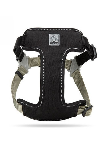 Шлейка для собак TLH5951 светоотражающая с мягкой подкладкой, регулируемая S, Черный/Хаки Truelove (373444098)