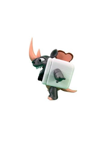 Іграшка Rino Rino Tosterino з серії Italian Brainrot, сірий 11 см (PIG10044) DrukHouse3D (352166145)