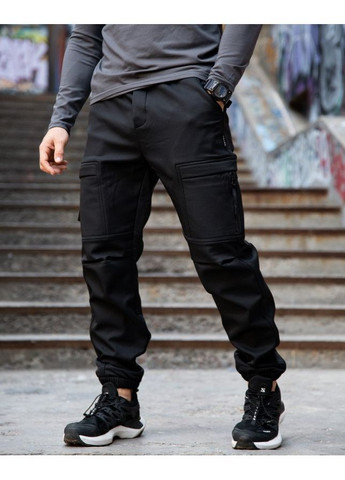 Міські карго штани софтшел HE black No Brand (360768058)