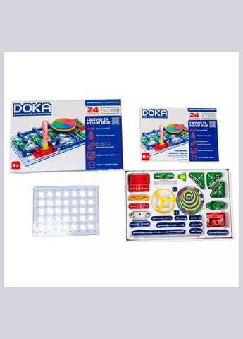 Конструктор электронный Свет и цвет RGB 24 схемы (D70700) DOKA (326805358)