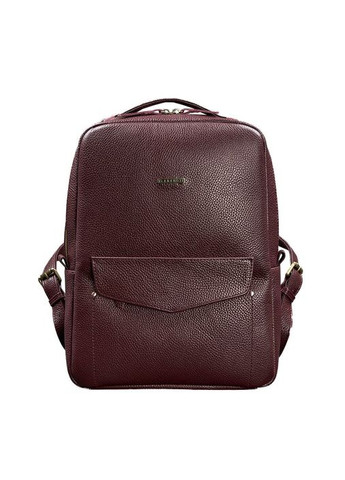 Шкіряний жіночий міський рюкзак на блискавці Cooper марсала флотар BlankNote (348359344)