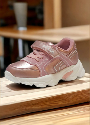 Розовые демисезонные детские кроссовки для девочки 3535 Weestep