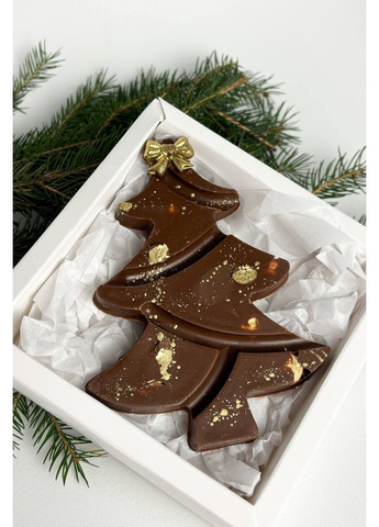 Молочна шоколадка у вигляді ялинки - шоколадна плитка у формі новорічної ялинки BerryBar 75г. No Brand (369653383)