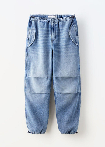Голубые демисезонные джинсы Zara