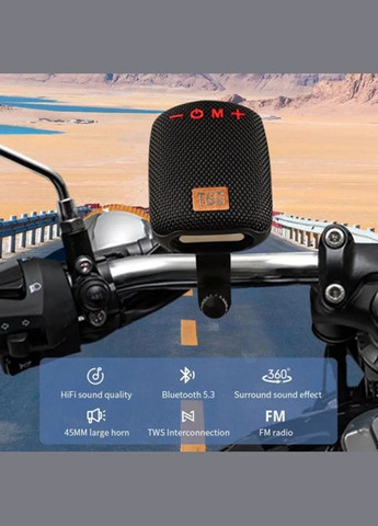 Портативная Bluetooth-колонка TG392 5W с велоукреплением радио Черная No Brand (323486373)